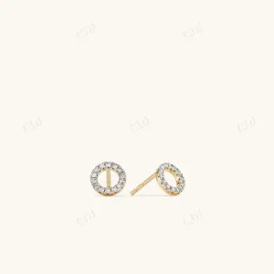0.098CTW lab Grown Round Diamond Stud Earrings