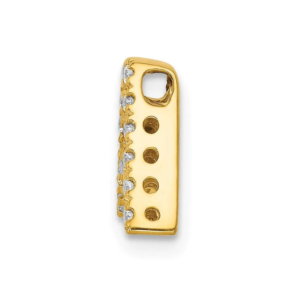 14k Diamond Initial A Charm