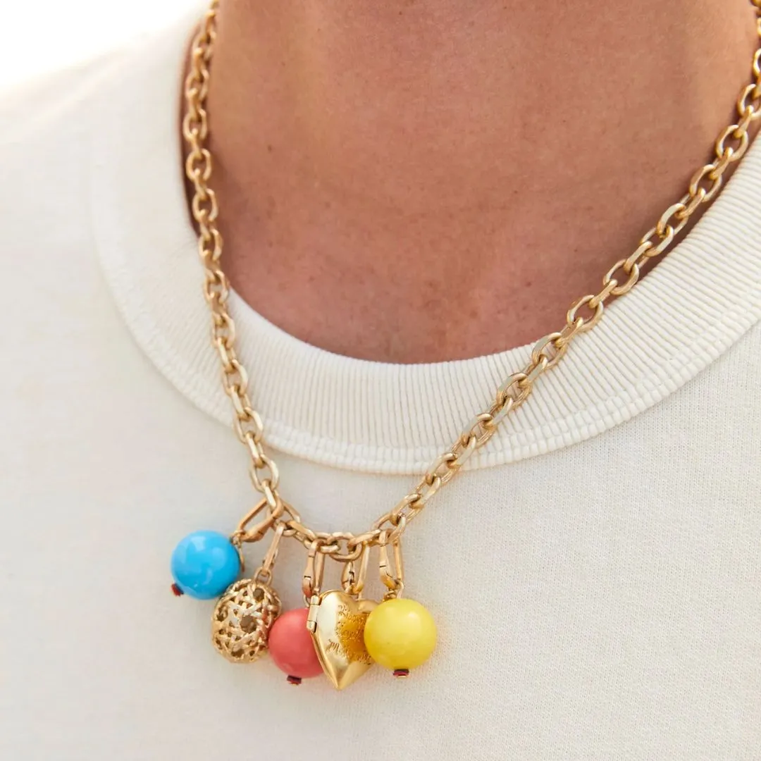 16" Charm Chain Necklace (Vintage Gold)