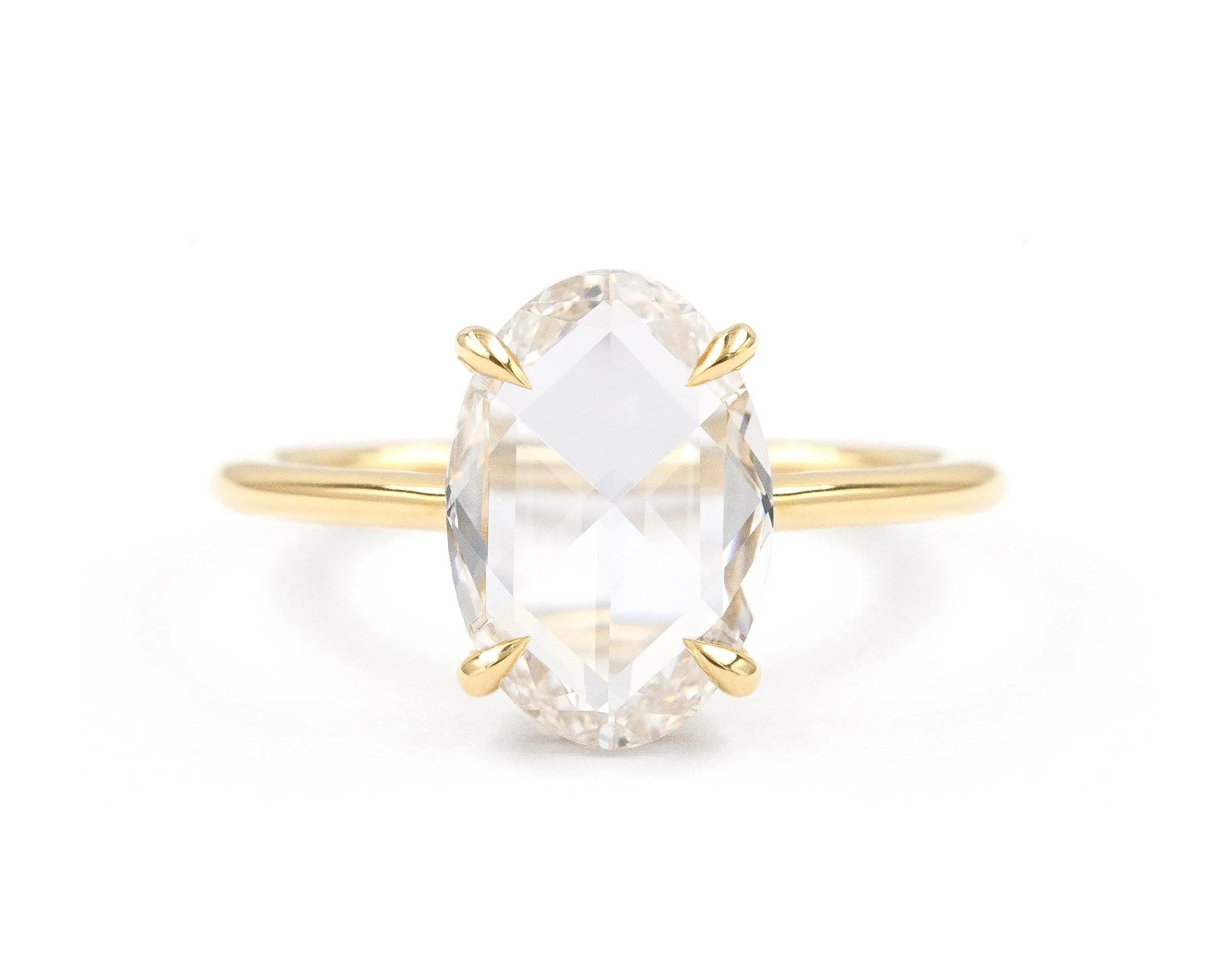 2 Carat Rose Cut Oval Solitaire (Ready to Ship)