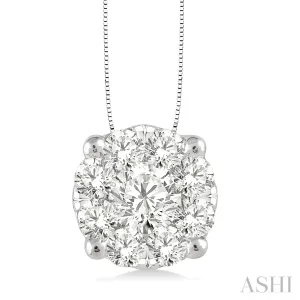 3/4 Ctw Lovebright Round Cut Diamond Pendant
