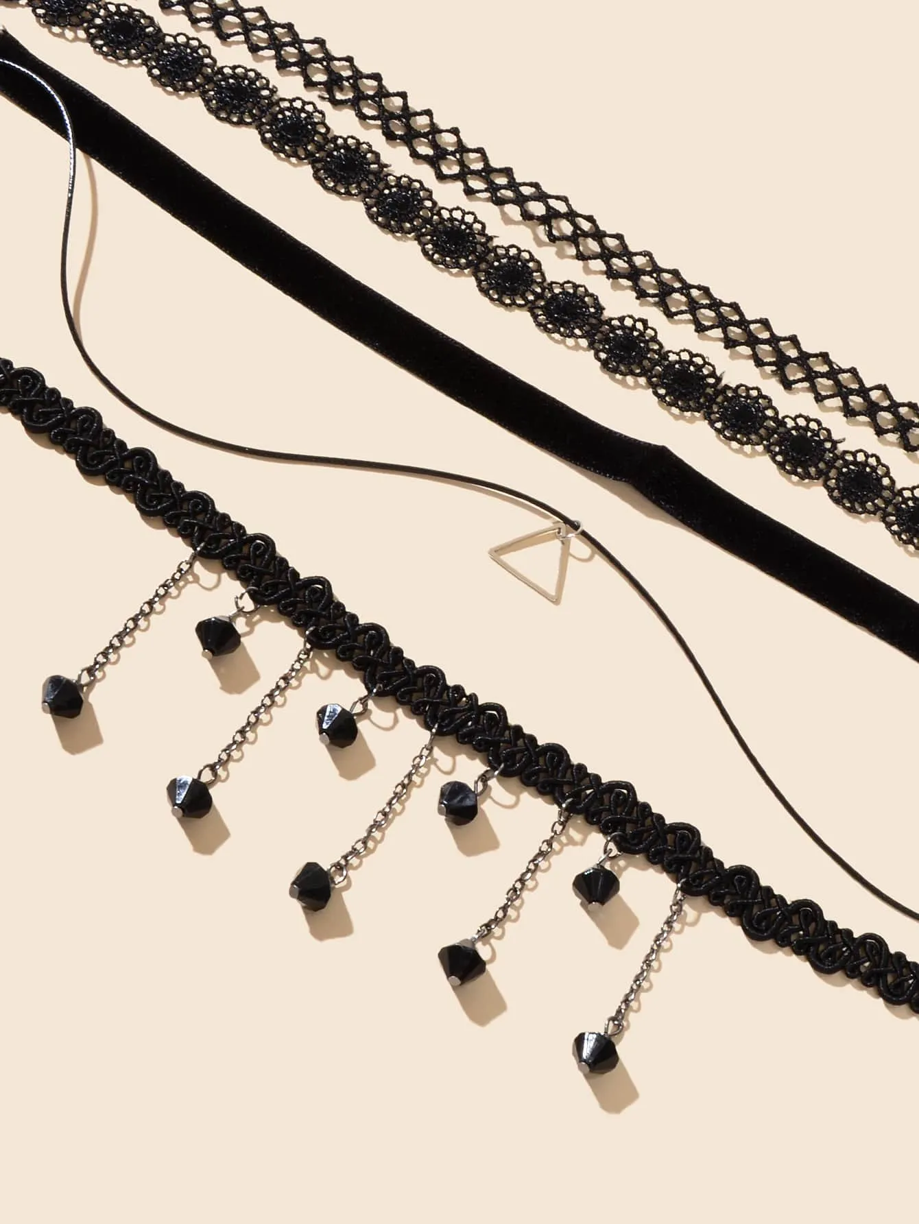 4pcs Bead Decor Choker Jewelry for Women Gift for Her Necklace Accessories
