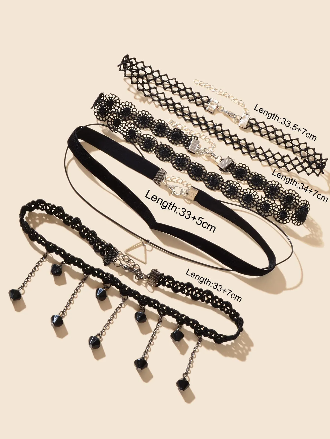 4pcs Bead Decor Choker Jewelry for Women Gift for Her Necklace Accessories