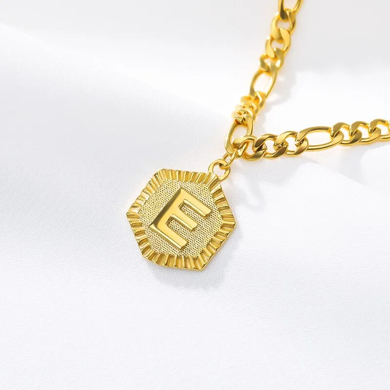A-Z Initial Letter Anklets For Women Stainless Steel Anklet  21cm   10cm Figaro Chain Summer Beach Accessories Jewelry Gift