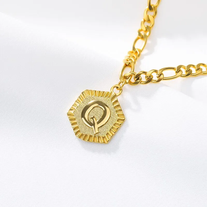 A-Z Initial Letter Anklets For Women Stainless Steel Anklet  21cm   10cm Figaro Chain Summer Beach Accessories Jewelry Gift
