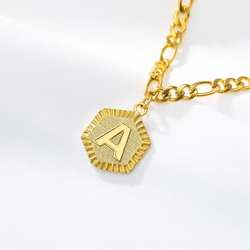A-Z Initial Letter Anklets For Women Stainless Steel Anklet  21cm   10cm Figaro Chain Summer Beach Accessories Jewelry Gift