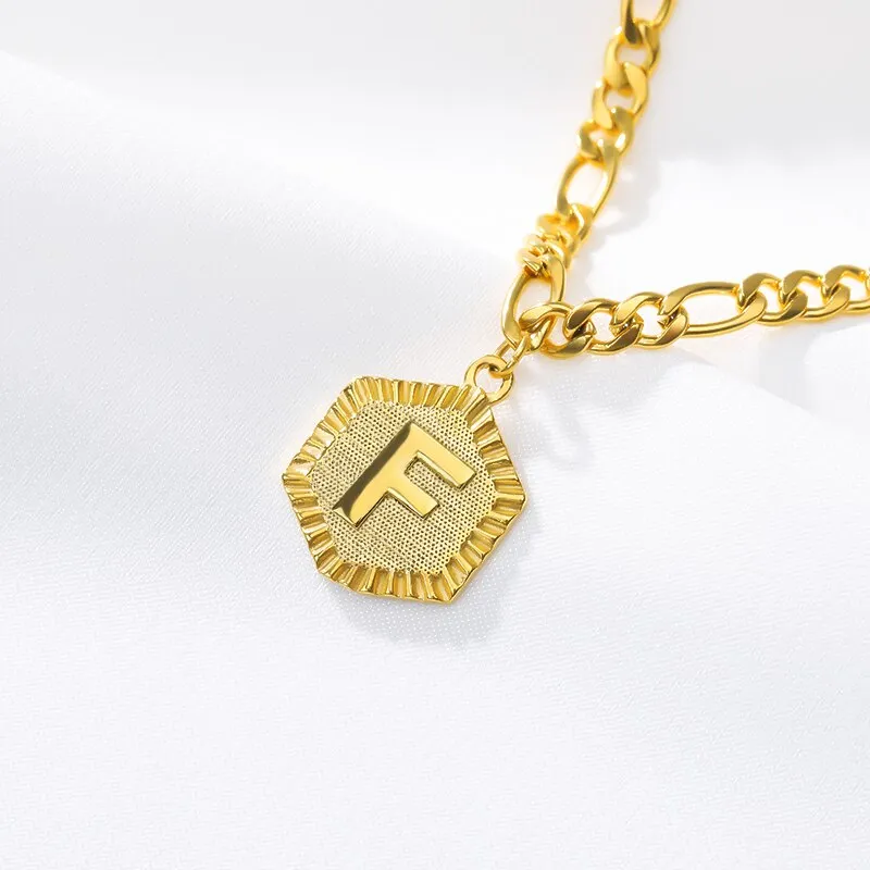 A-Z Initial Letter Anklets For Women Stainless Steel Anklet  21cm   10cm Figaro Chain Summer Beach Accessories Jewelry Gift