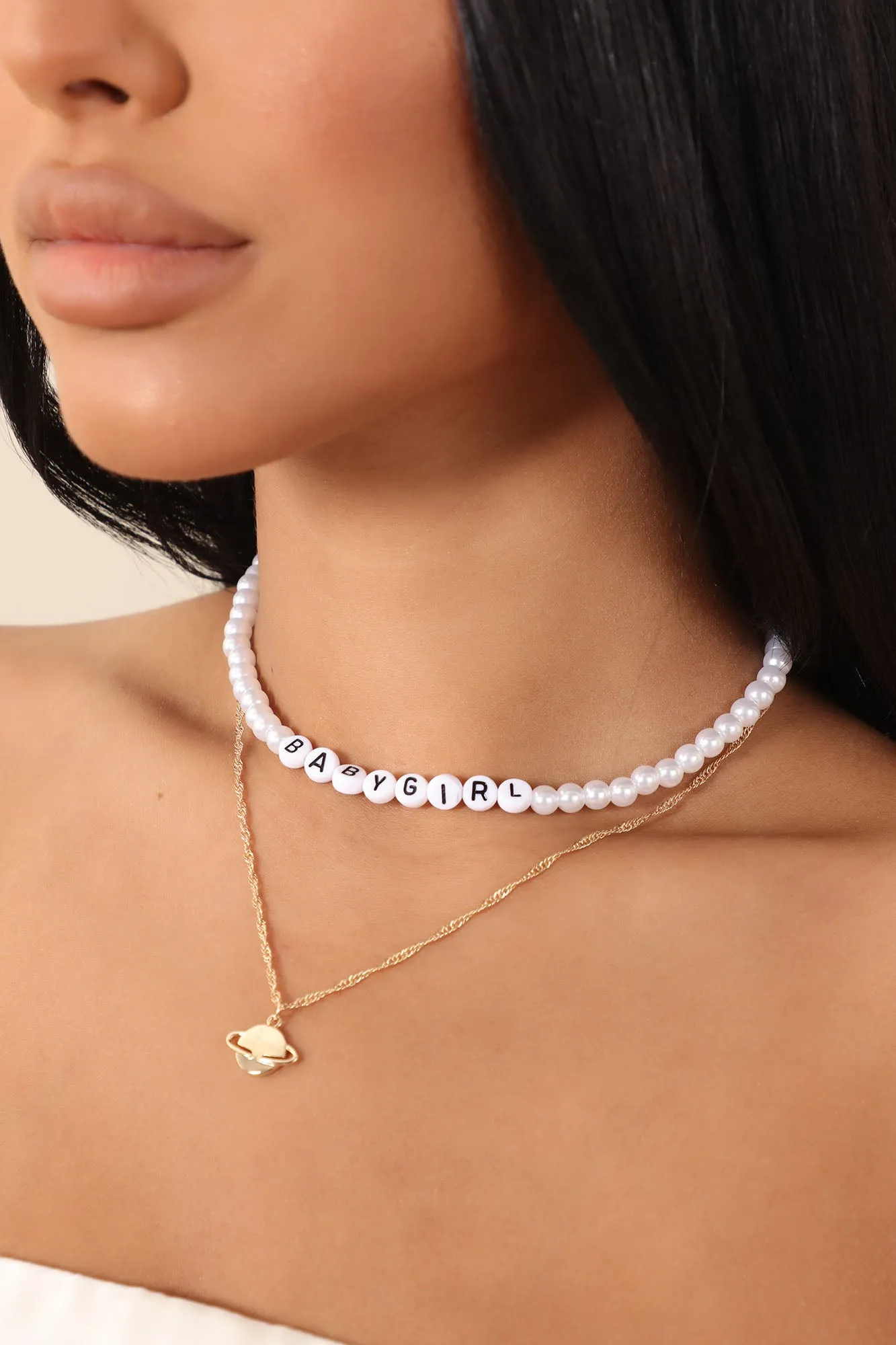 Babygirl Outta This World Layered Necklace - Gold/combo