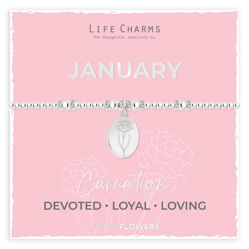 BIRTH FLOWER JANUARY BRACELET