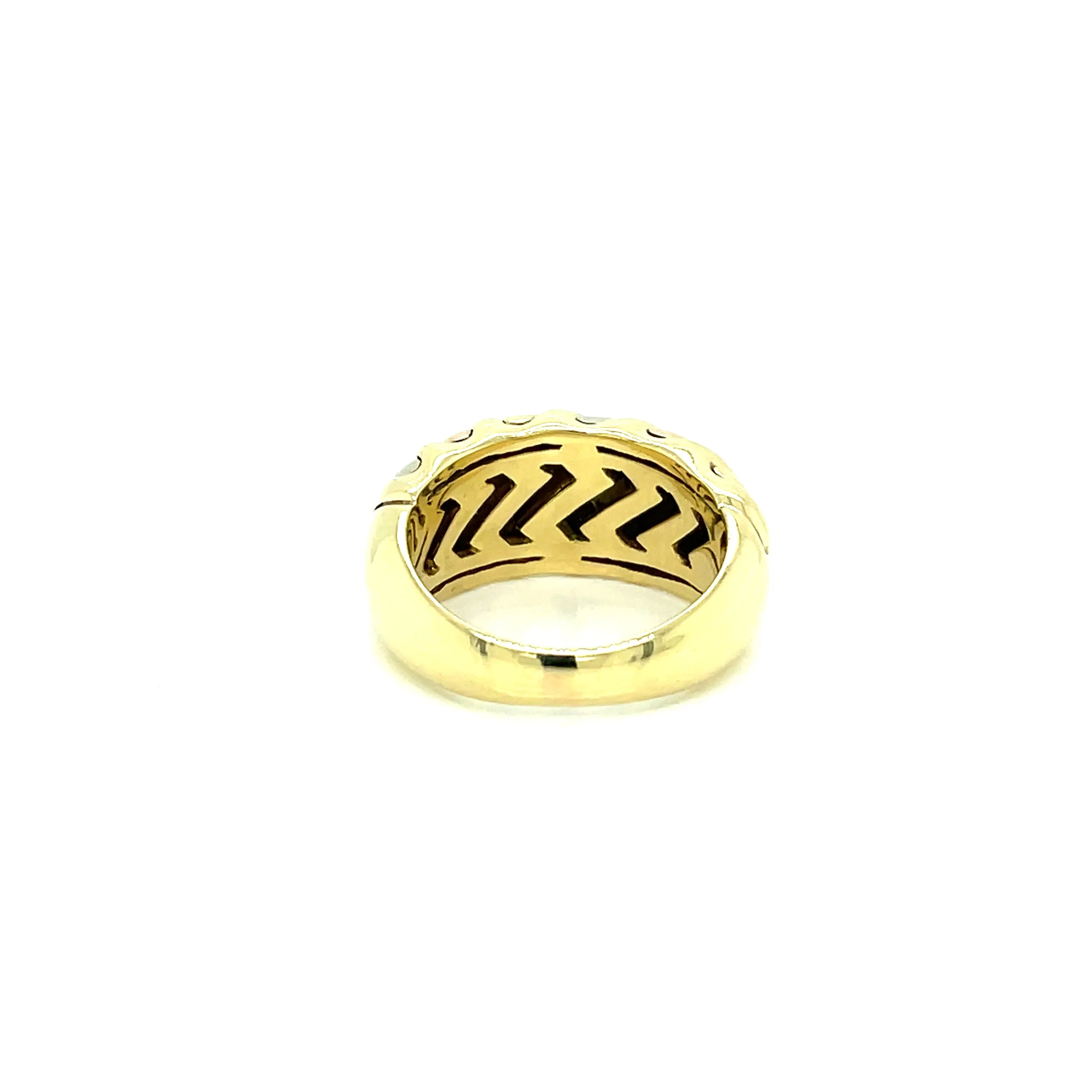 Bulgari Three Tones Gold Spiga Ring