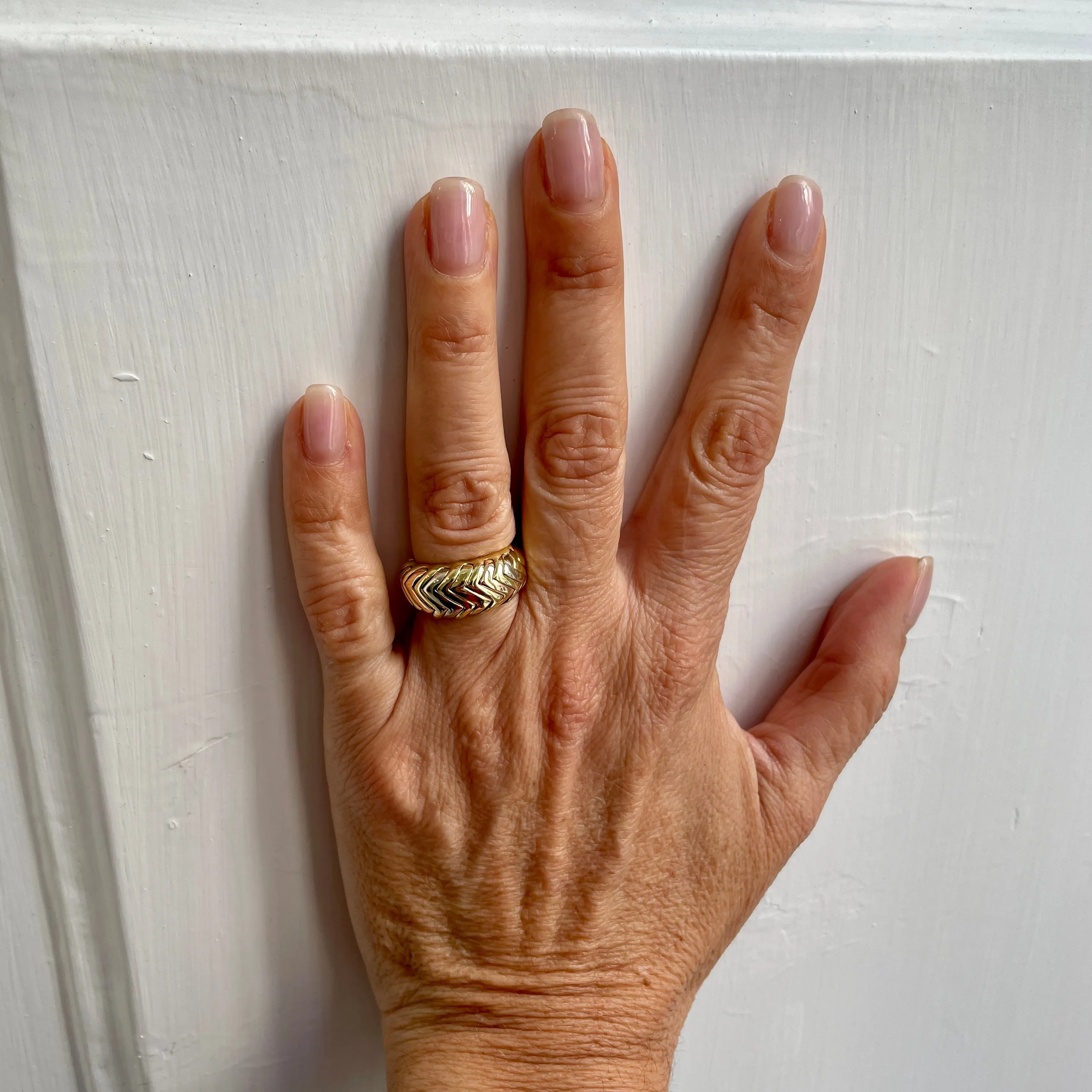 Bulgari Three Tones Gold Spiga Ring