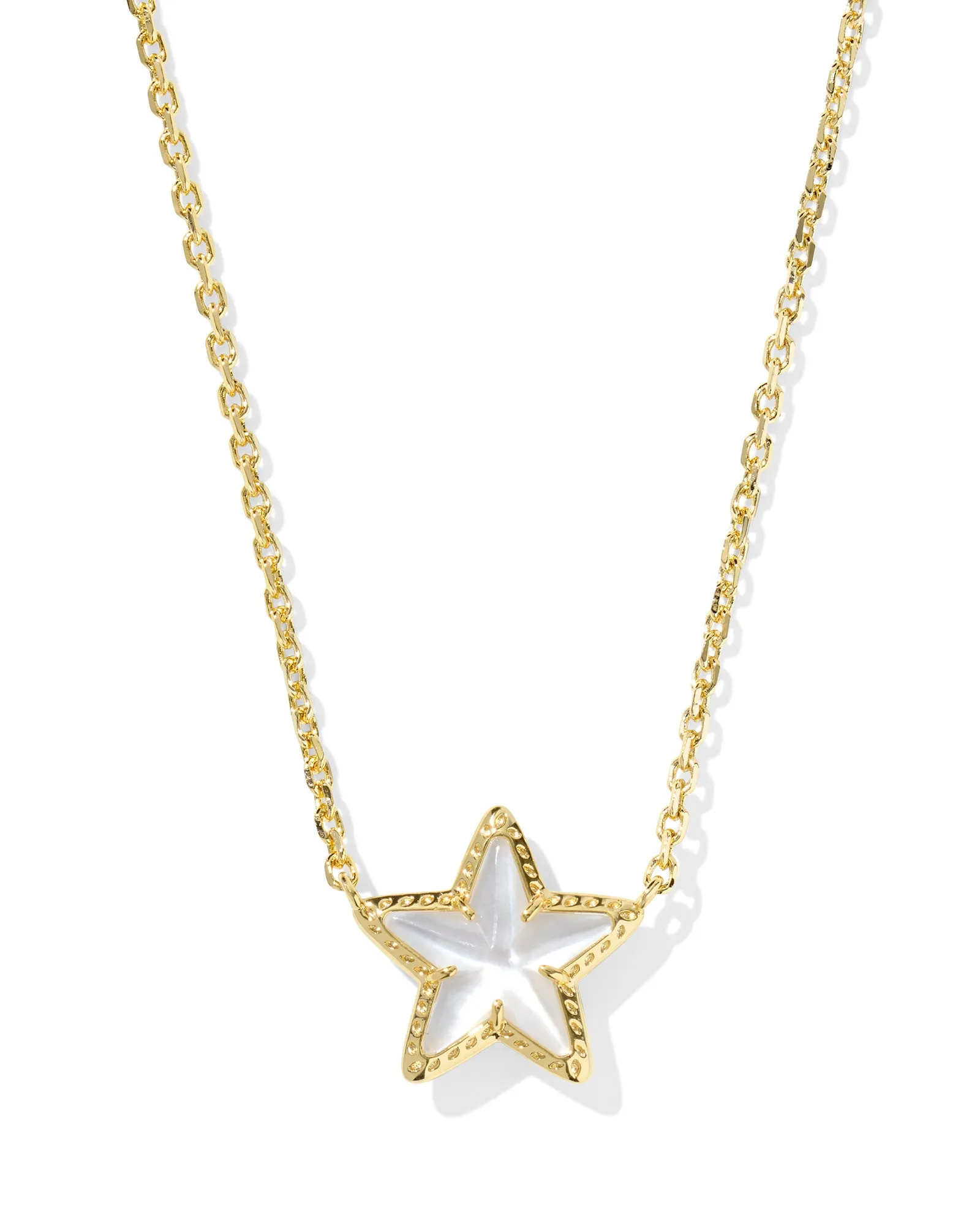 Cassidy Star Pendant Necklace Gold Ivory MOP