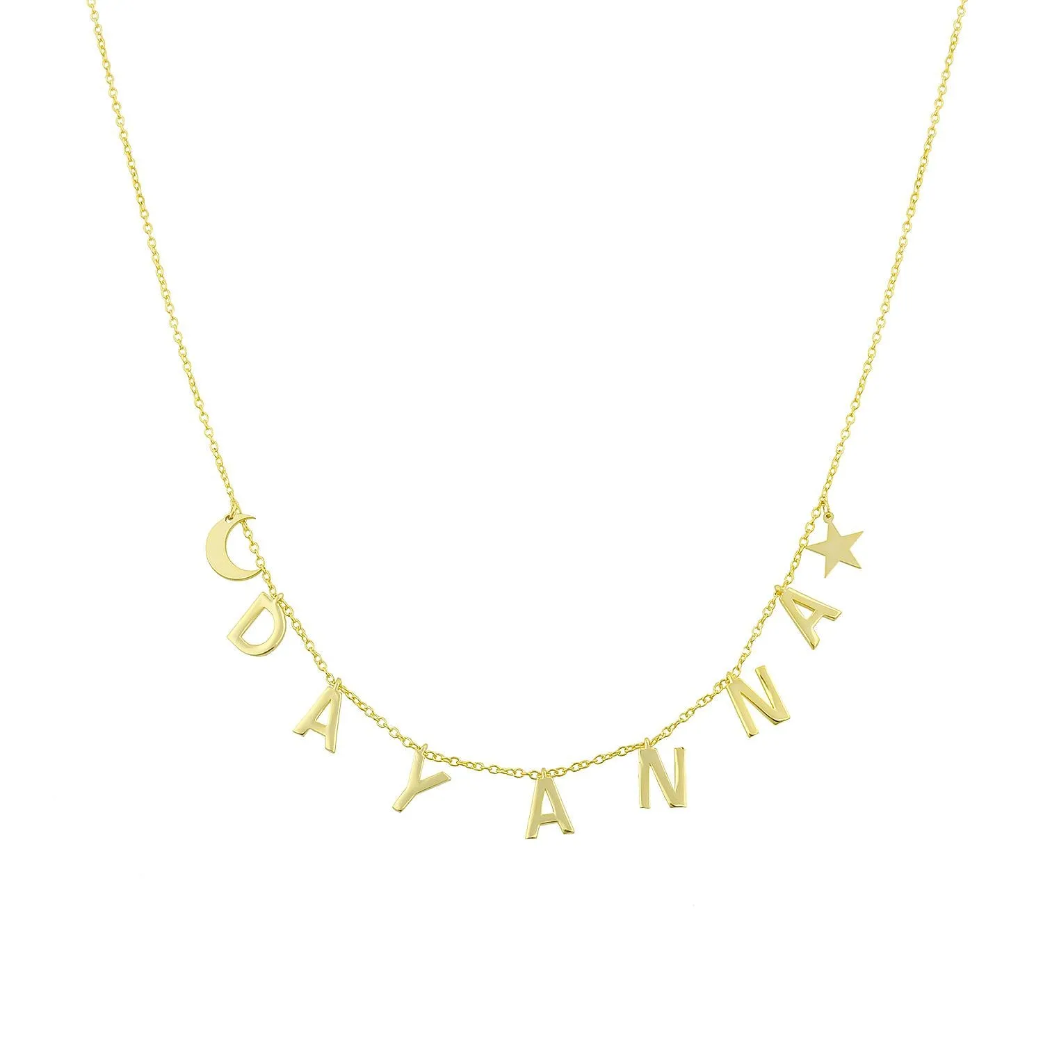 Celestial Dangling Name Necklace