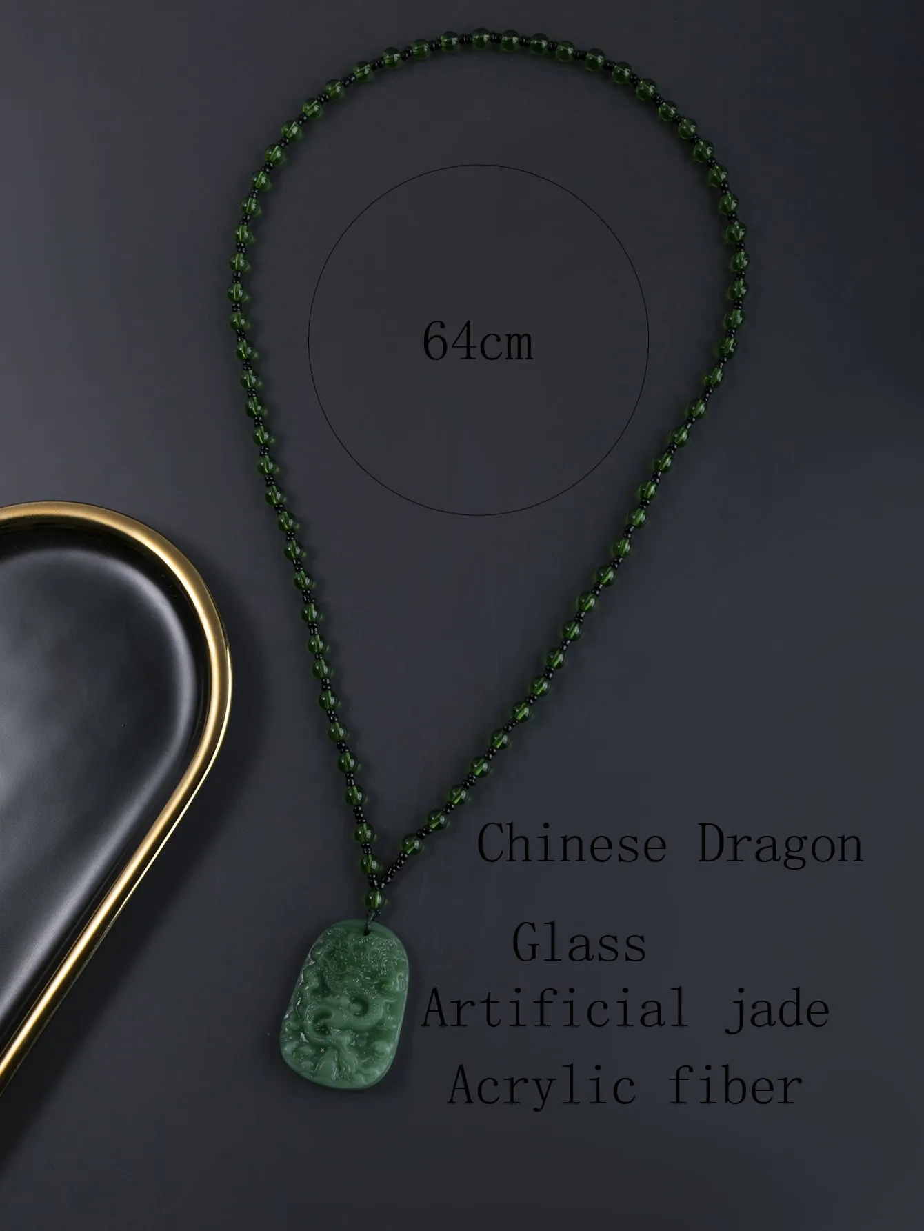 Chinese Dragon Charm Necklace for Men Jewelry for Men Jewelry Gift Fashion