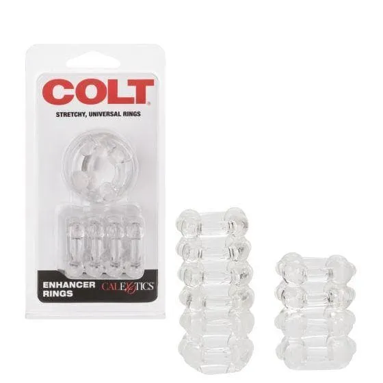 Colt Erection Enhancer Penis Rings 2 Pack 1 Tier and 4 Tier Ring Set