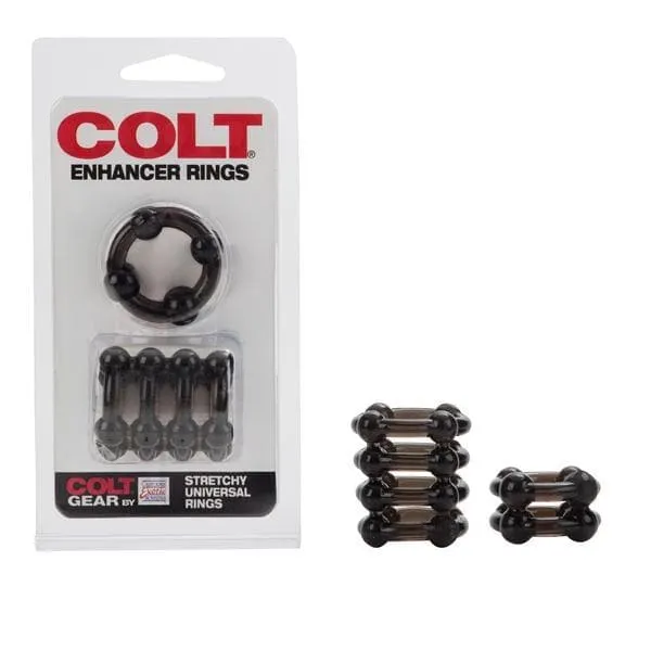 Colt Erection Enhancer Penis Rings 2 Pack 1 Tier and 4 Tier Ring Set