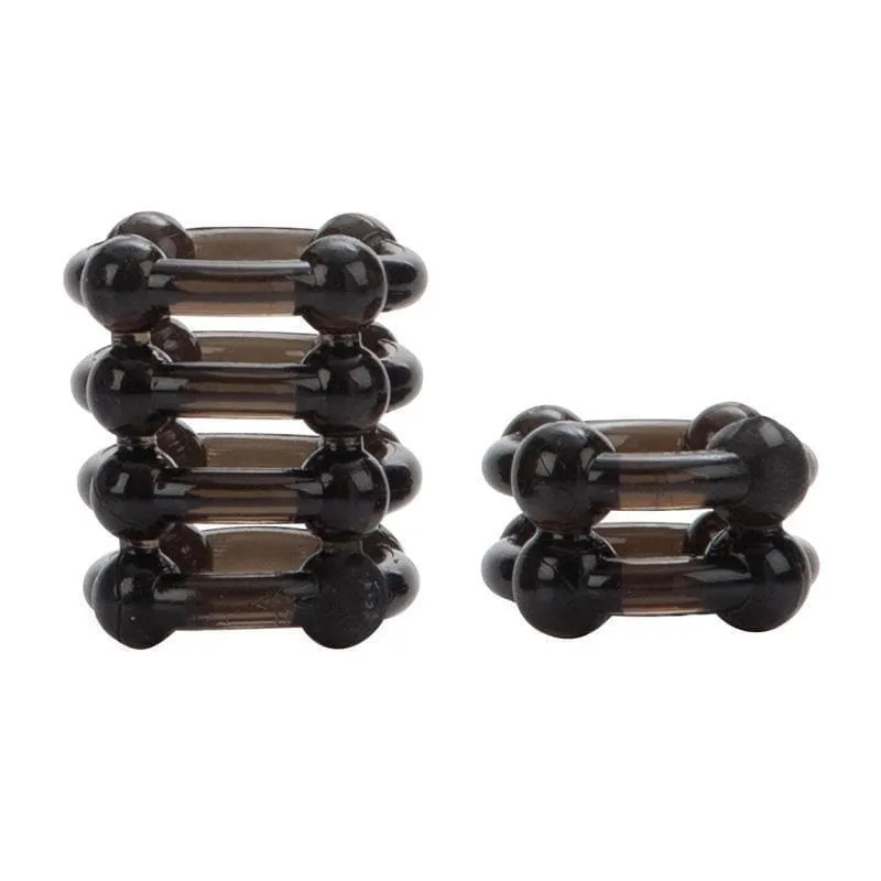 Colt Erection Enhancer Penis Rings 2 Pack 1 Tier and 4 Tier Ring Set