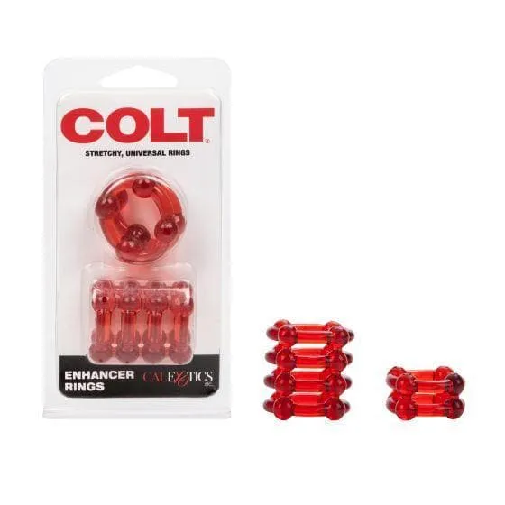 Colt Erection Enhancer Penis Rings 2 Pack 1 Tier and 4 Tier Ring Set