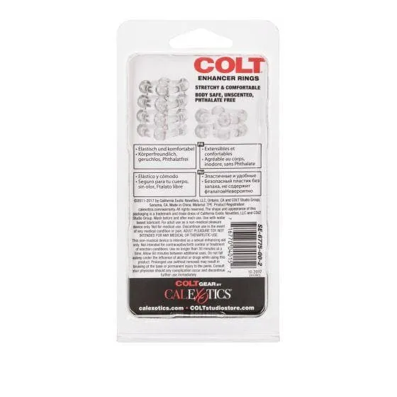Colt Erection Enhancer Penis Rings 2 Pack 1 Tier and 4 Tier Ring Set