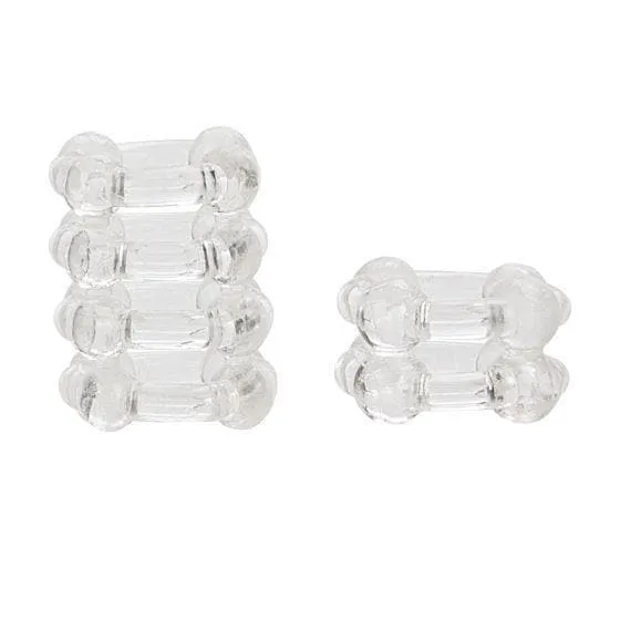 Colt Erection Enhancer Penis Rings 2 Pack 1 Tier and 4 Tier Ring Set