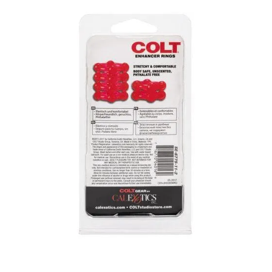 Colt Erection Enhancer Penis Rings 2 Pack 1 Tier and 4 Tier Ring Set