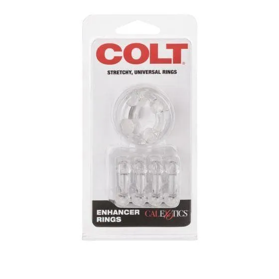 Colt Erection Enhancer Penis Rings 2 Pack 1 Tier and 4 Tier Ring Set