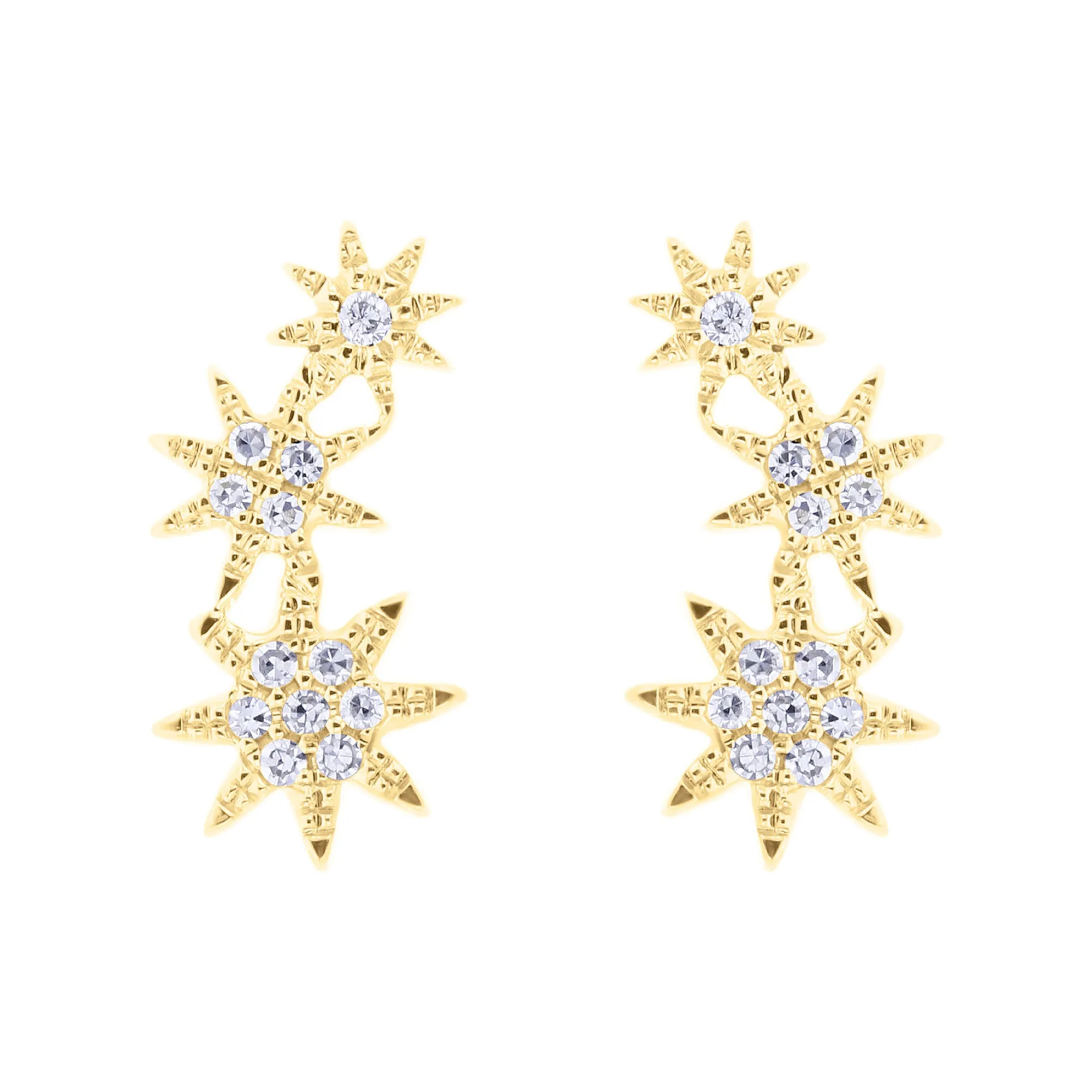 Cosmic Climber Diamond Earrings
