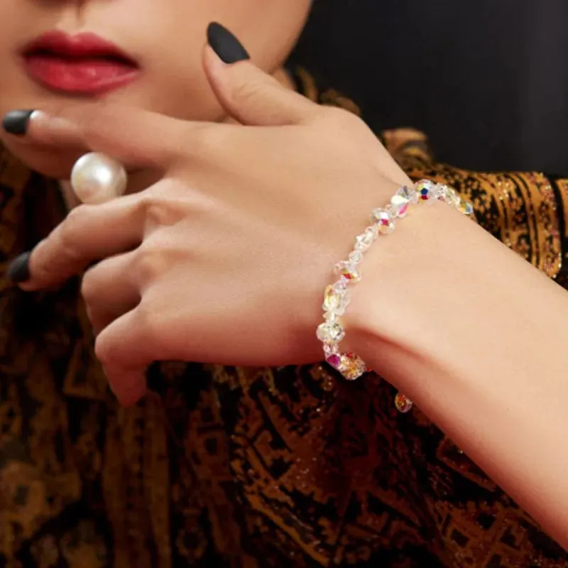 Crystal Butterfly Beaded Bracelets Multi Colors