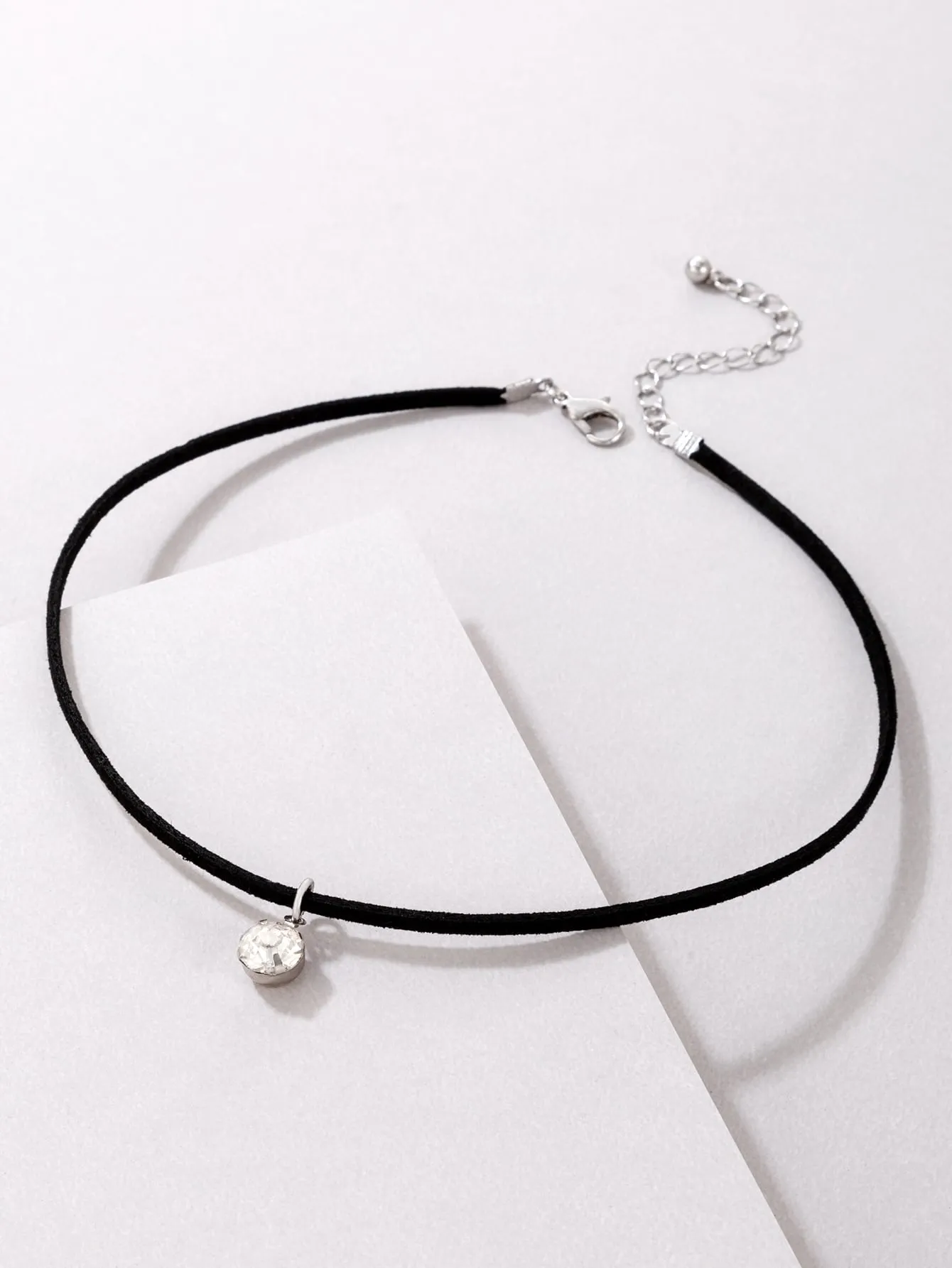 Cubic Zirconia Round Charm Necklace
