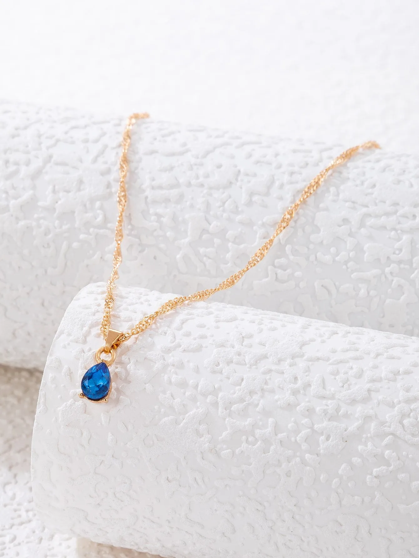 Cubic Zirconia Round Charm Necklace