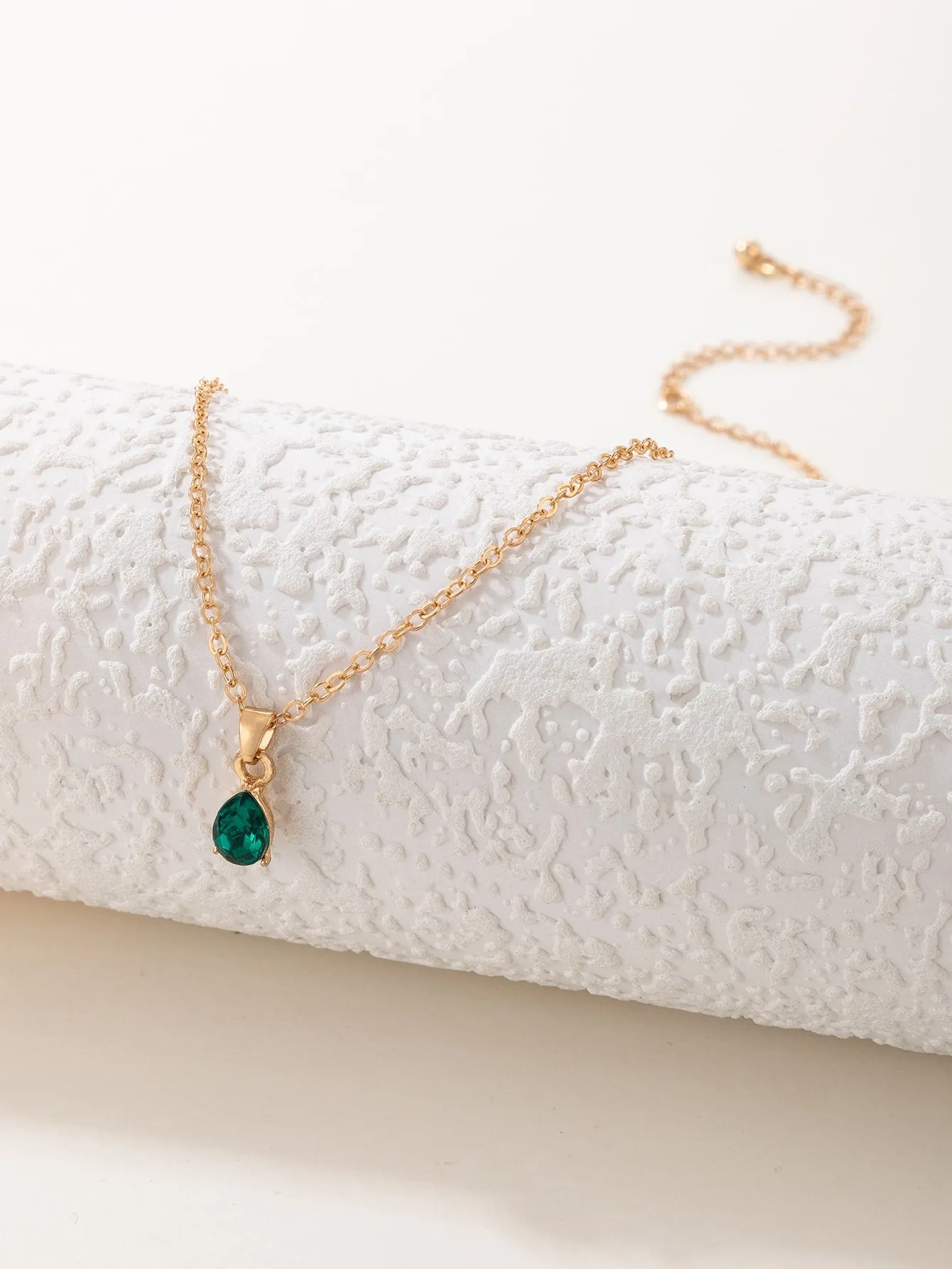 Cubic Zirconia Round Charm Necklace