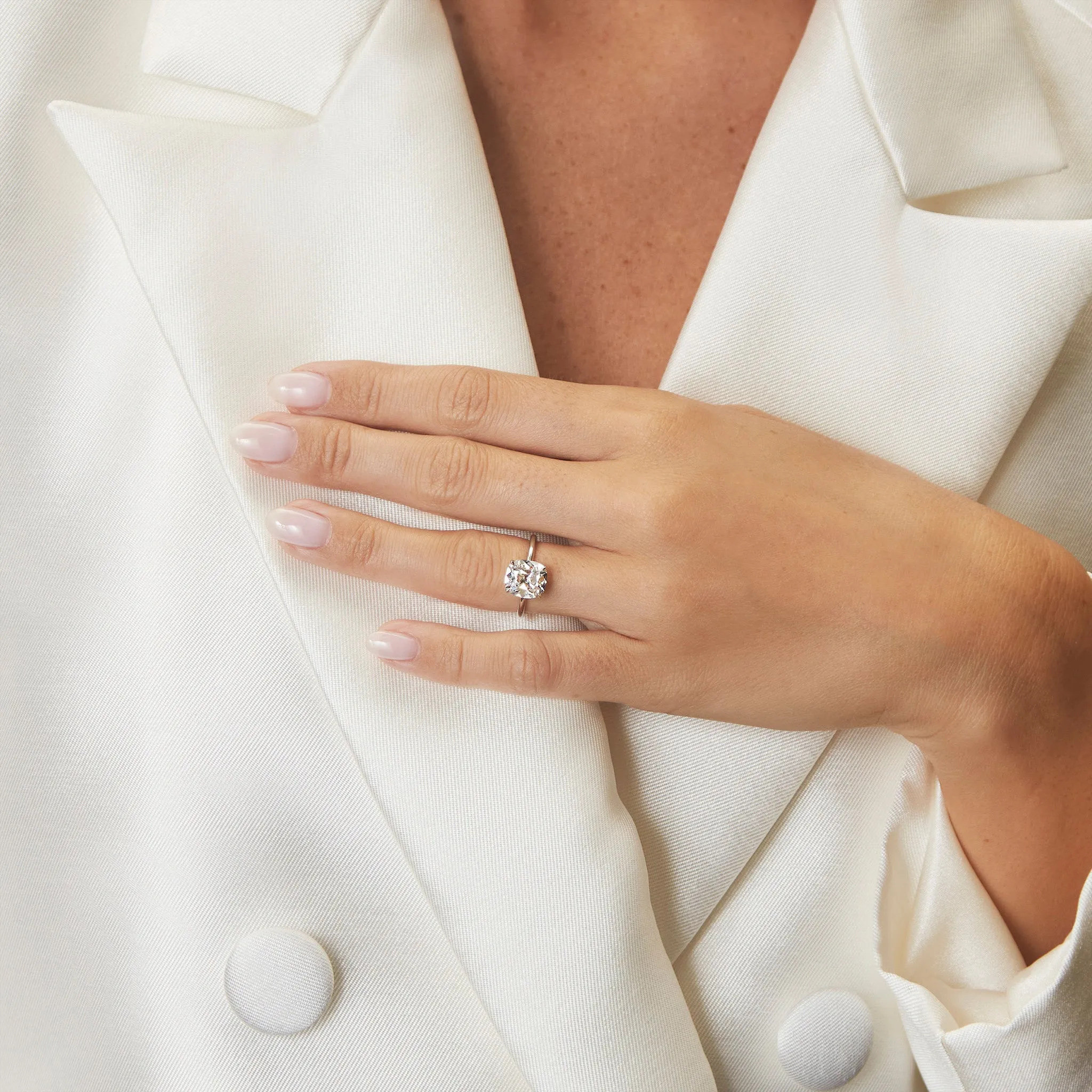 Cushion Cut Solitaire Engagement Ring