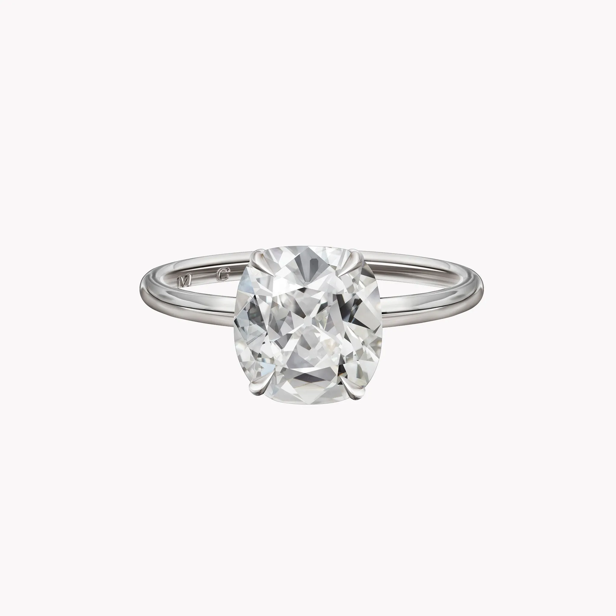 Cushion Cut Solitaire Engagement Ring
