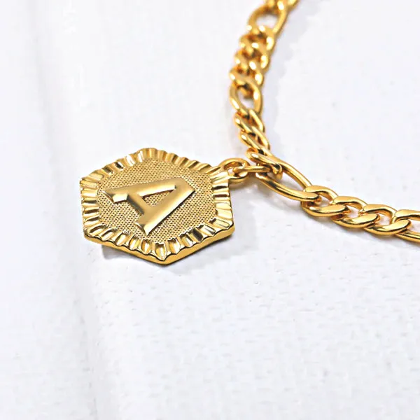Custom Hexagon Alphabet Anklet