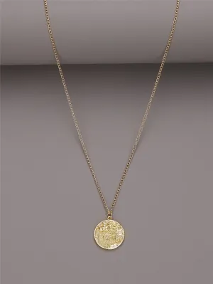 Disc Lion Pattern Round Pendant Necklace Alloy for Men Jewelry for Men Jewelry
