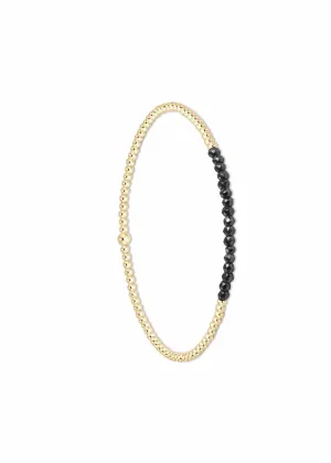 E Newton Gold Bliss Bracelet Faceted Hematite