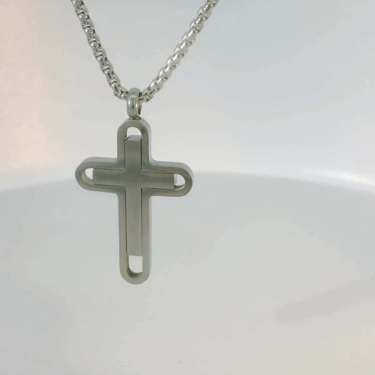 Elegant Stainless Steel Cross Pendant