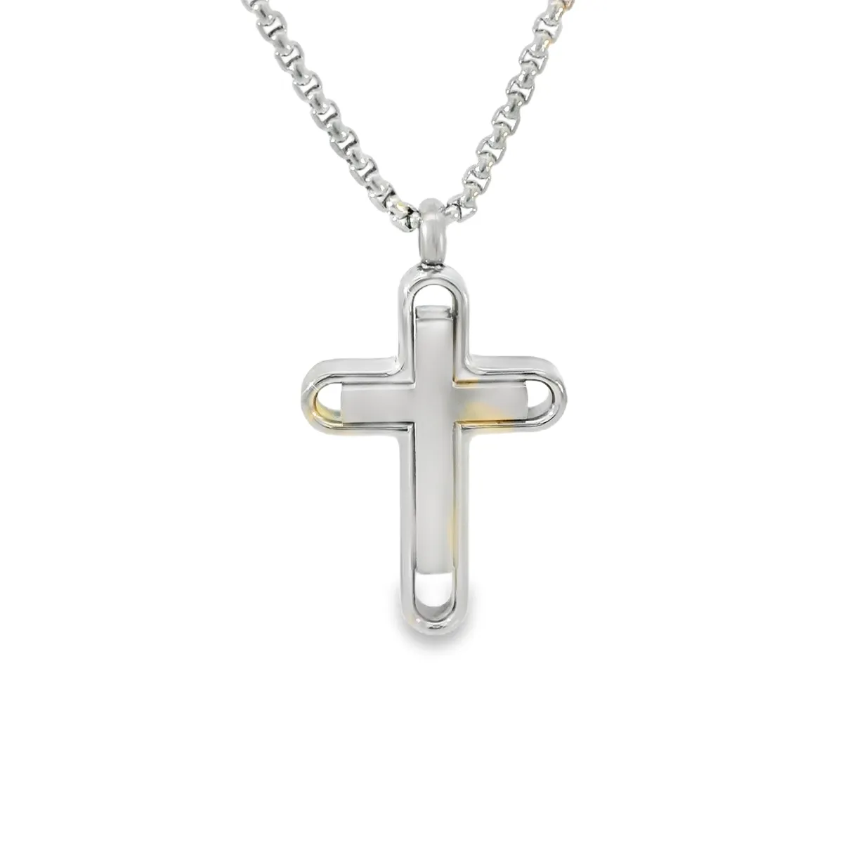 Elegant Stainless Steel Cross Pendant