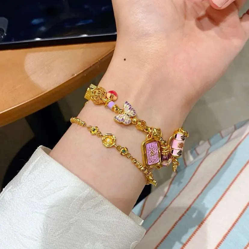Enamel Handmade Colorful Butterfly Bracelet Set