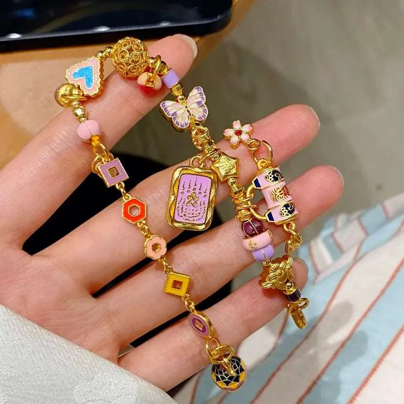 Enamel Handmade Colorful Butterfly Bracelet Set