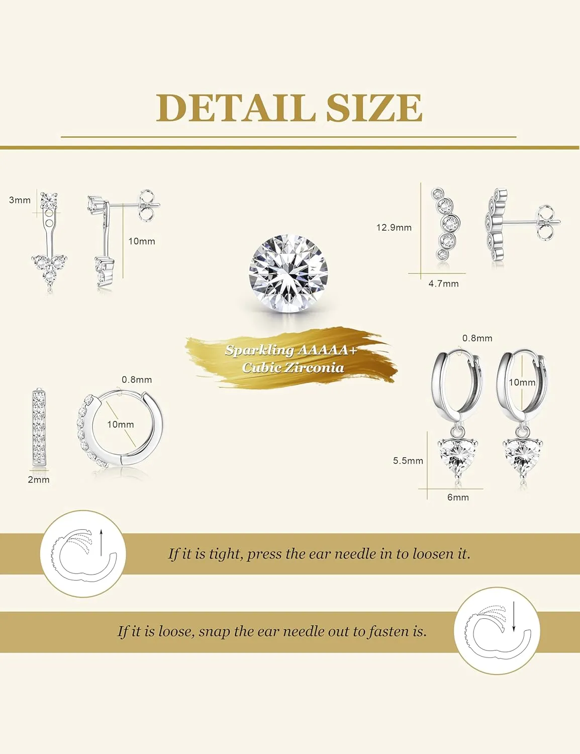 Gold Hoop Earrings for Women Hypoallergenic - 14K Gold Plated Dainty Stud Earrings Dangle Small Huggie Cartilage Earring Stacks Gold Jewelry