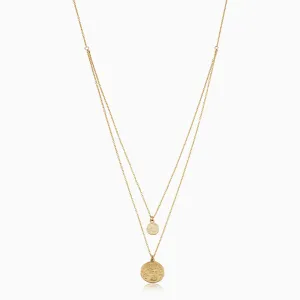 Greek Medallion Layered Necklace