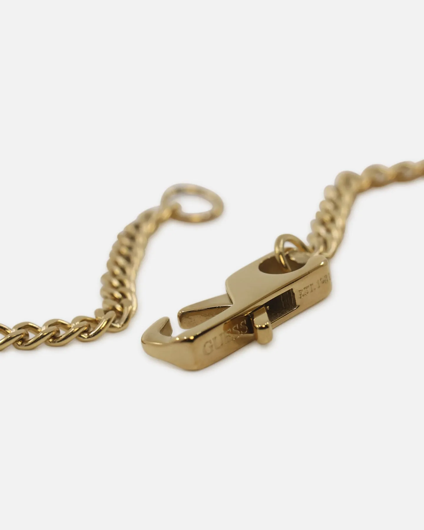 Guess Mainline 21" Lion Pave Charm Necklace Gold