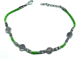 Gurjari Jewellers Stylish women's GREEN Thread Anklet Cotton Dori Anklet