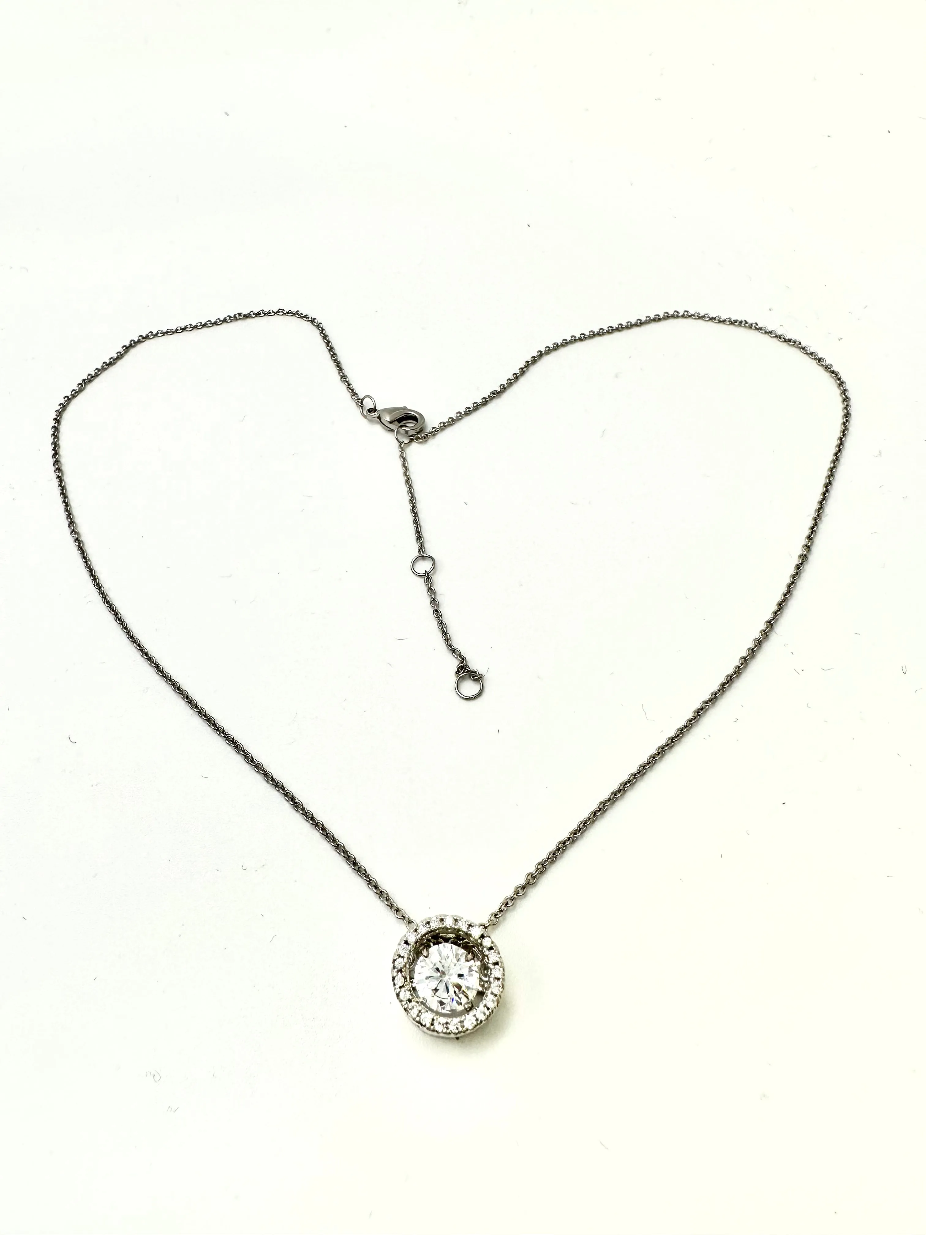 In Motion CZ Solitaire Necklace