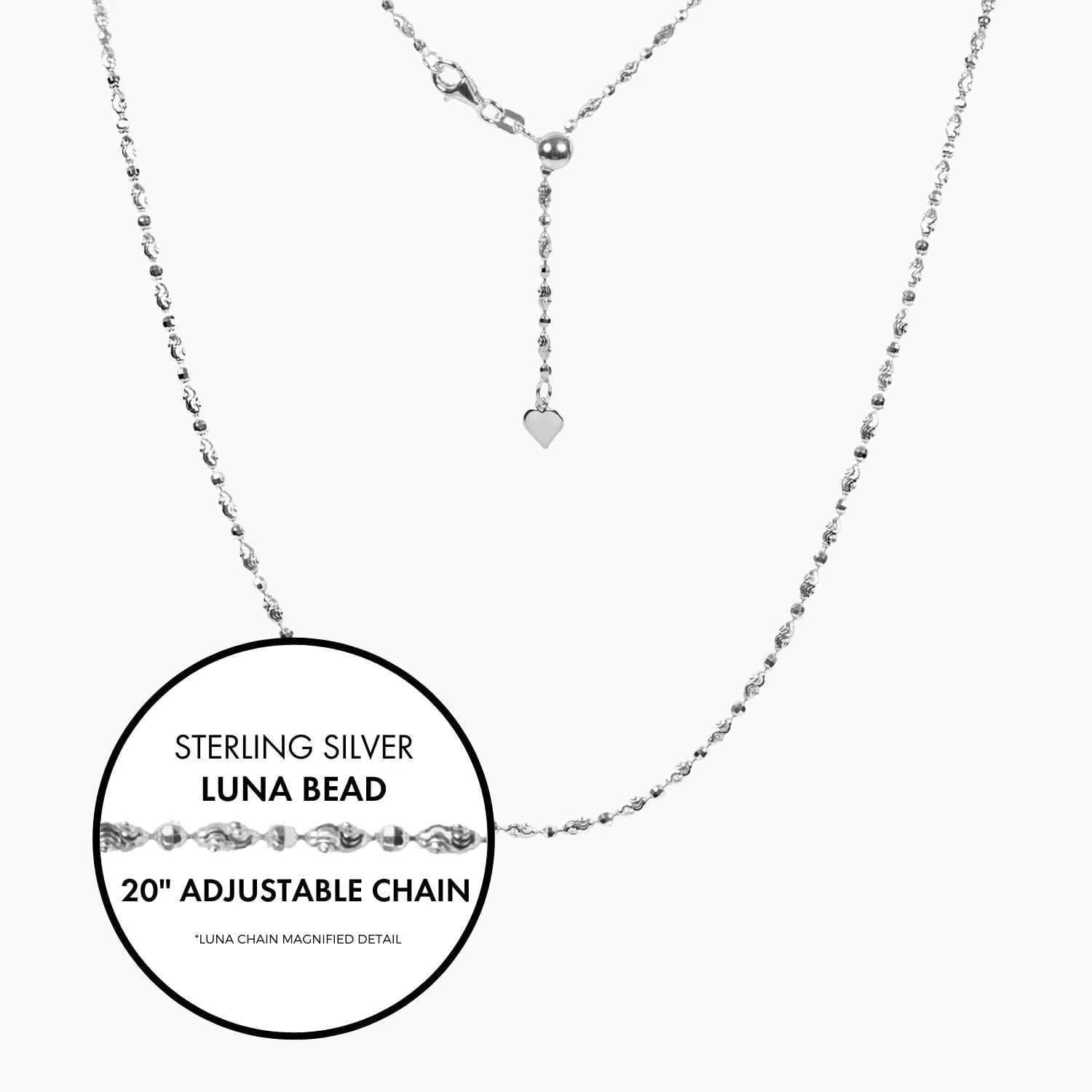 Italian Luna Bead Adjustable Chain