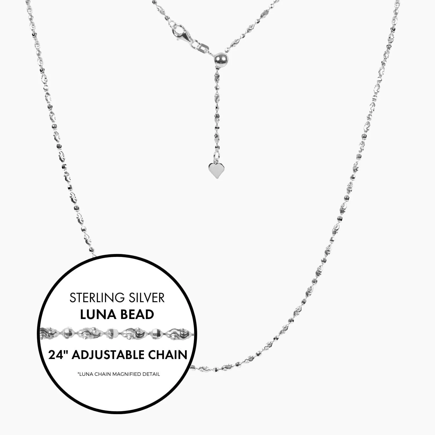 Italian Luna Bead Adjustable Chain