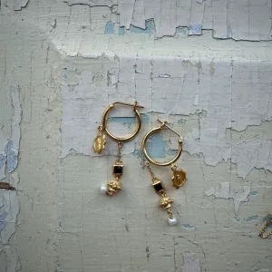 Jeanne Earrings with Garnet by Cleopatras Bling