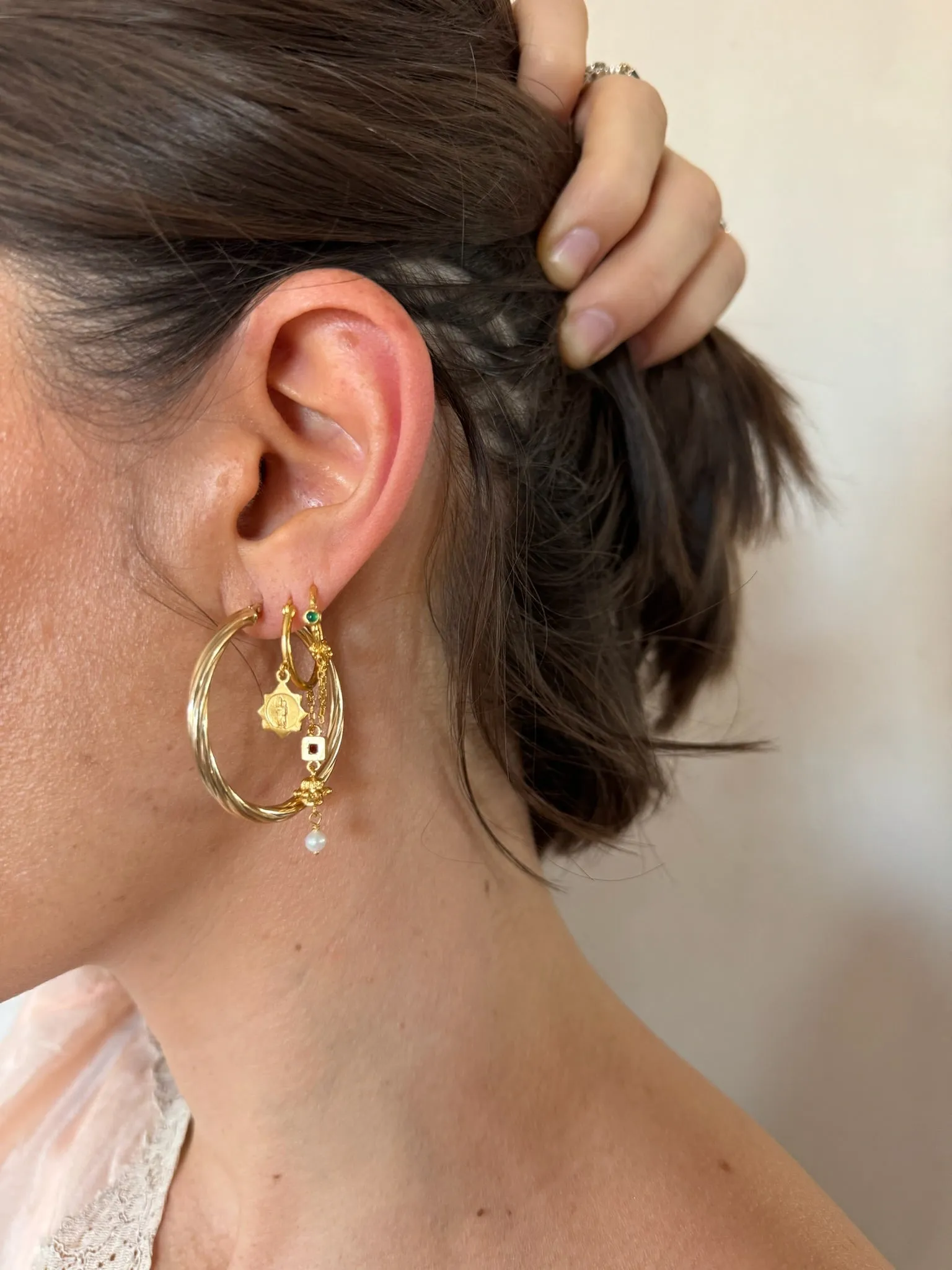 Jeanne Earrings with Garnet by Cleopatras Bling