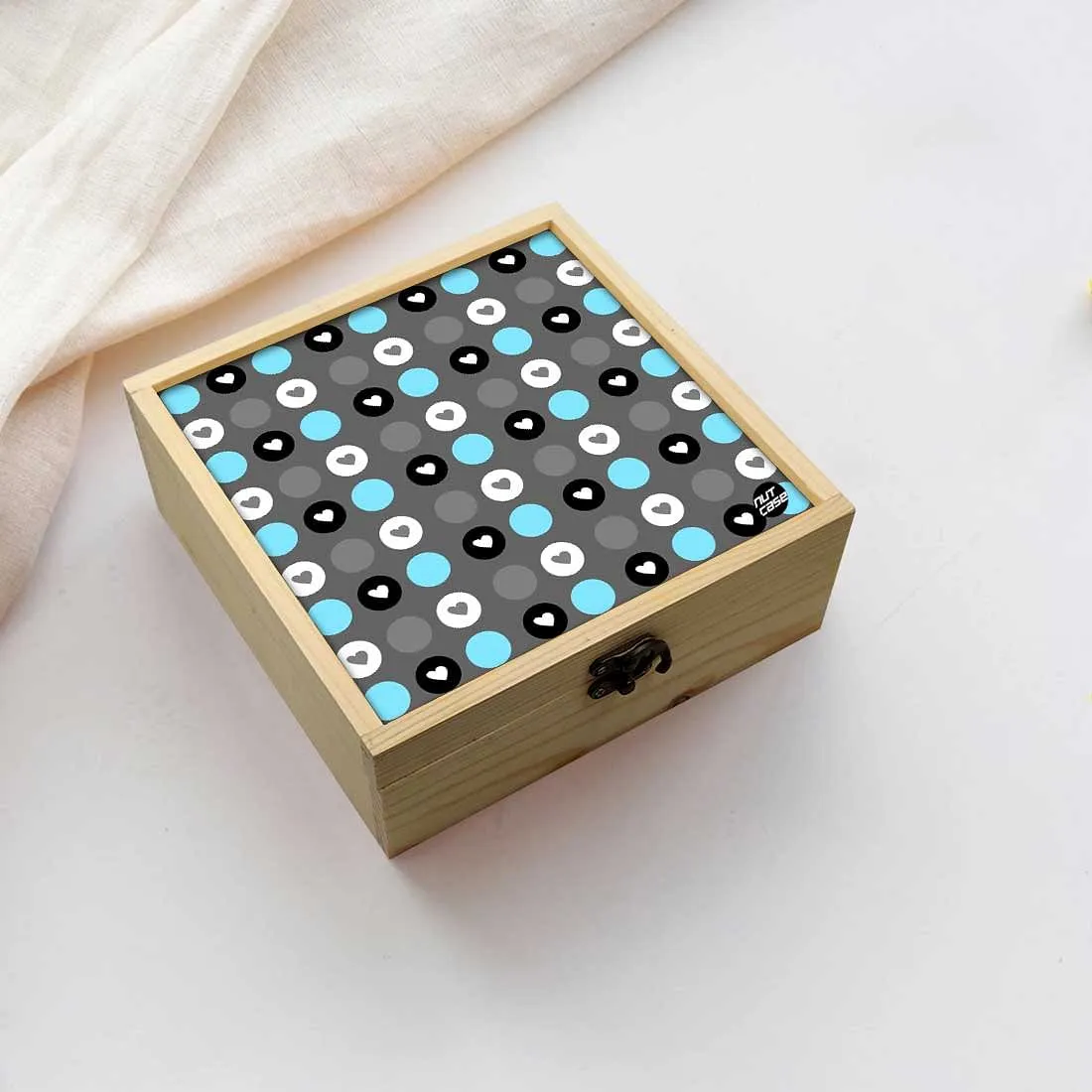 Jewellery Box Makepup Organizer -  Mini Blue Heart